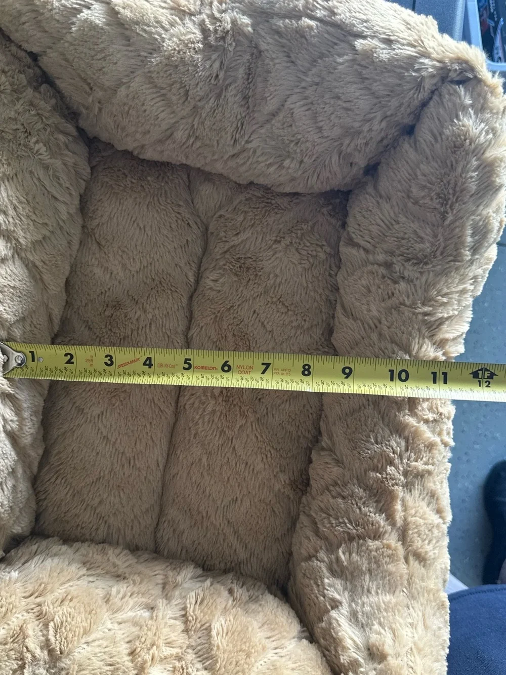 Plush Small Pet Bed in Tan - Cozy